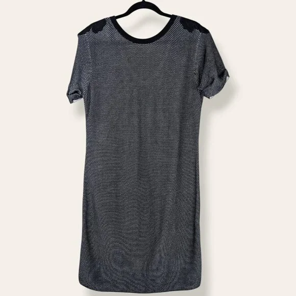 Strenesse B&W Knit Short Sleeve Dress - Picture 7 of 9